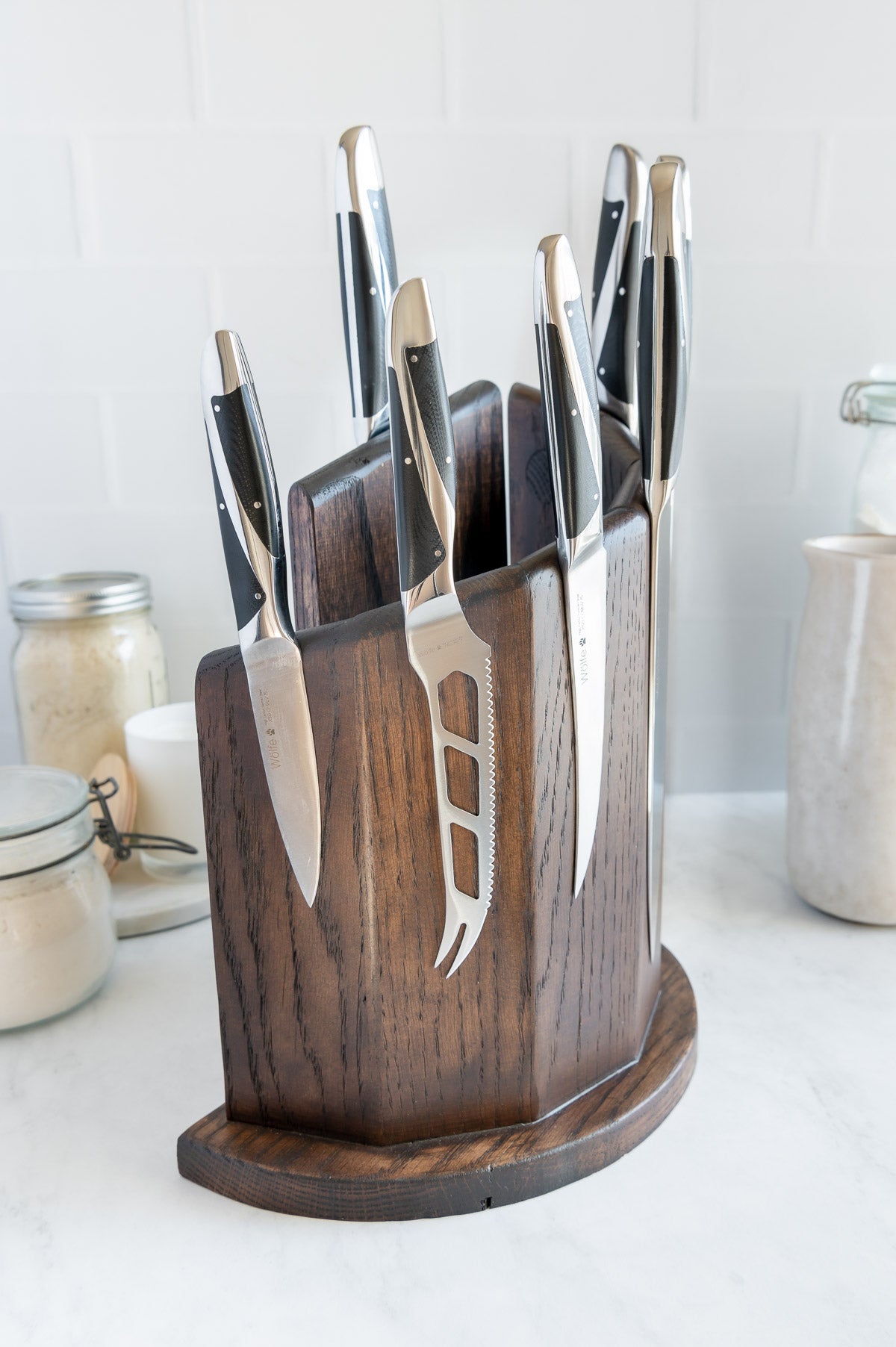 Wölfe 7 PC Cutlery Set with Custom Block and Sharpener