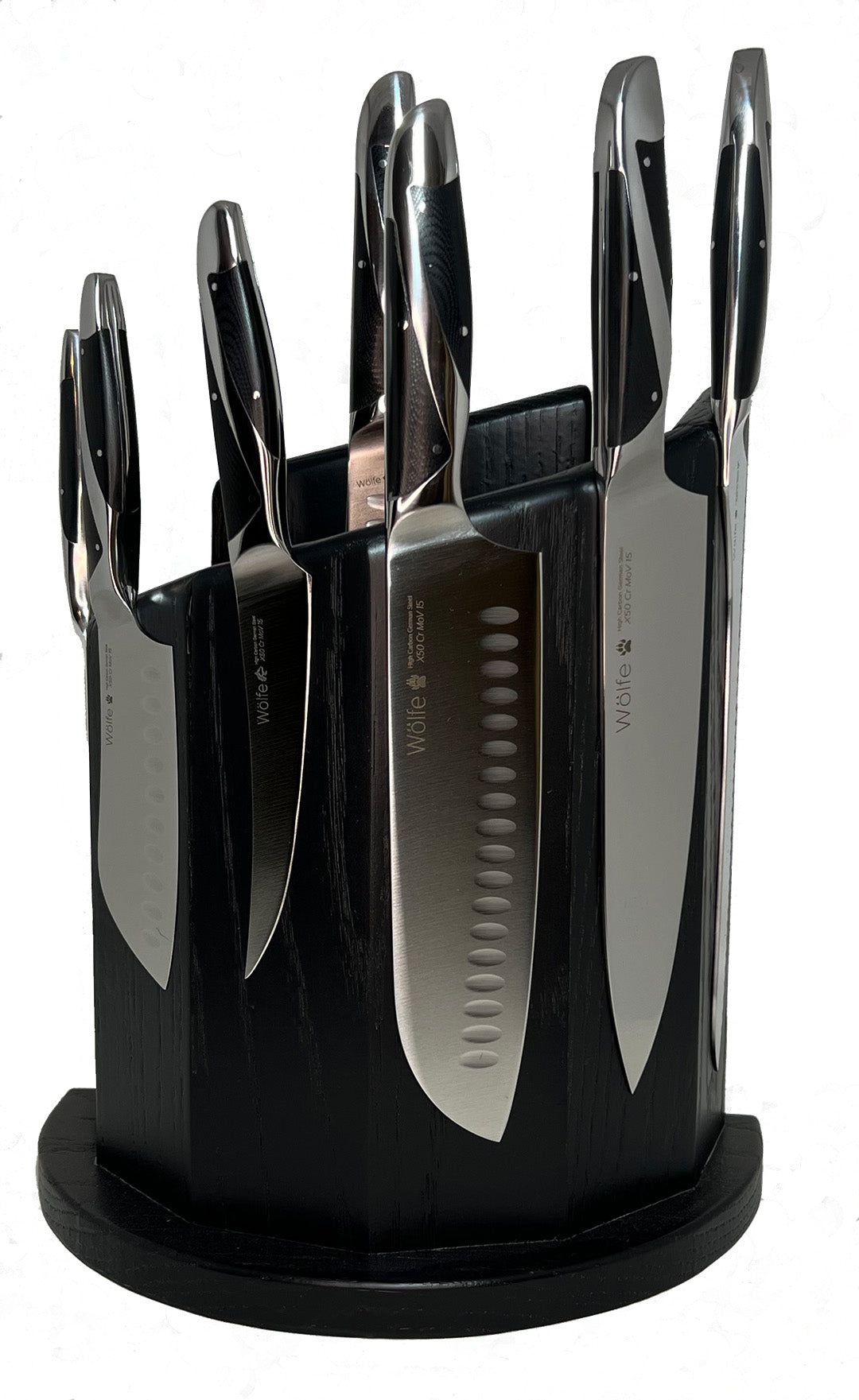 Wölfe 7 PC Cutlery Set with Custom Block and Sharpener