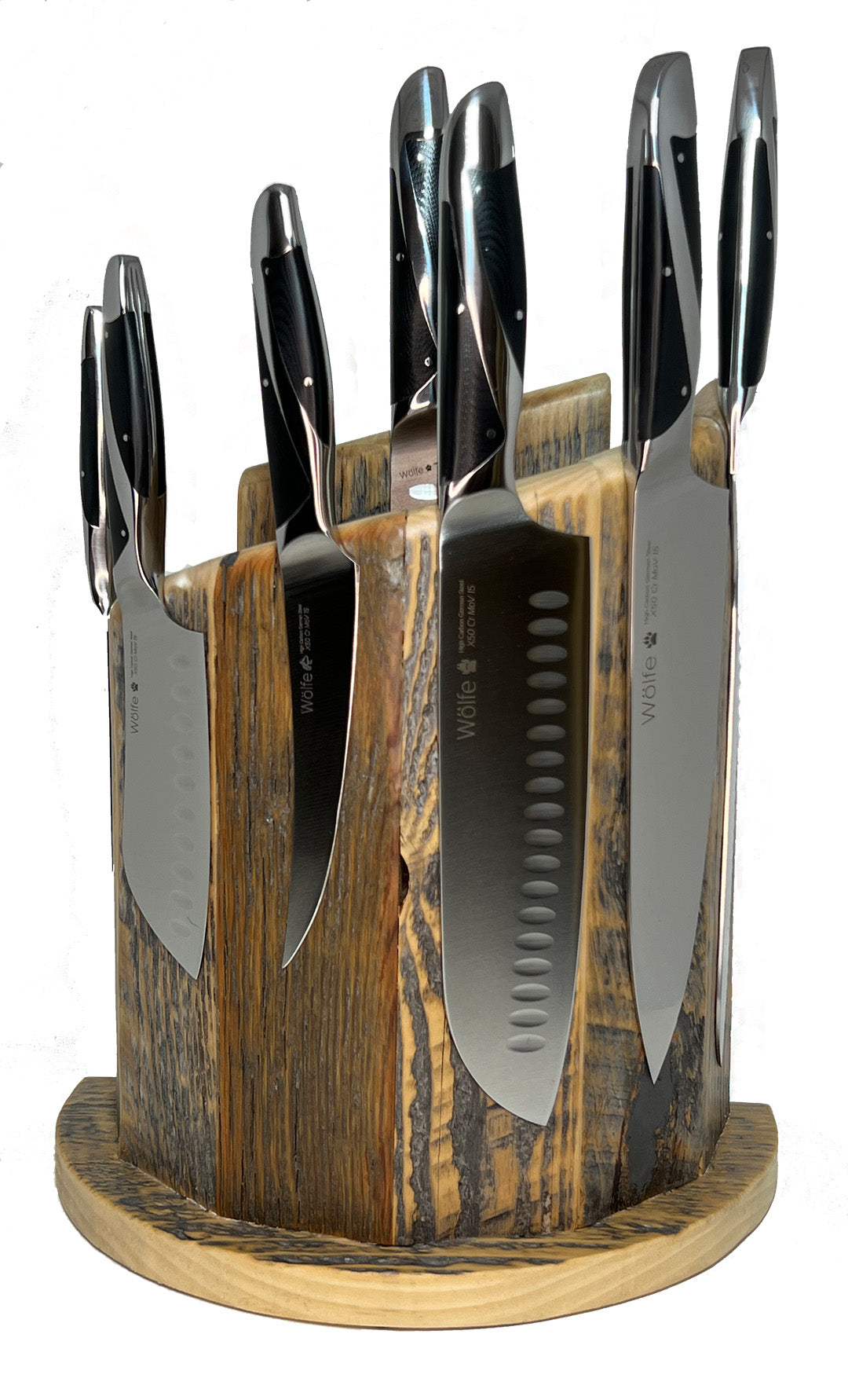 Wölfe 7 PC Cutlery Set with Custom Block and Sharpener