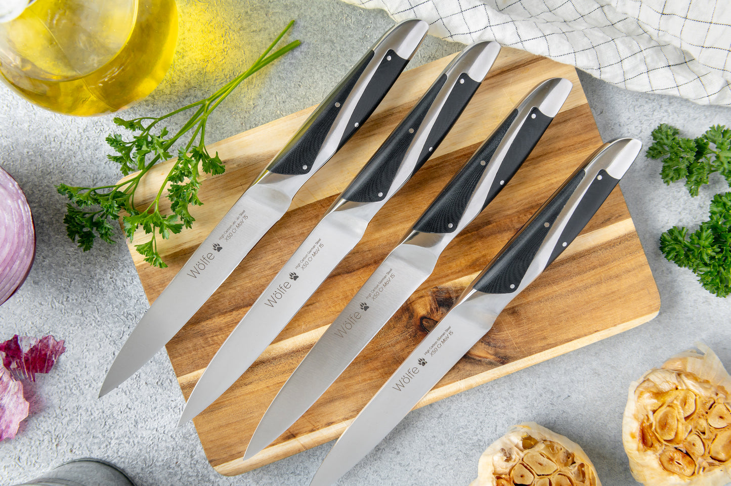 Wölfe 4 Pc Steak Knife Set